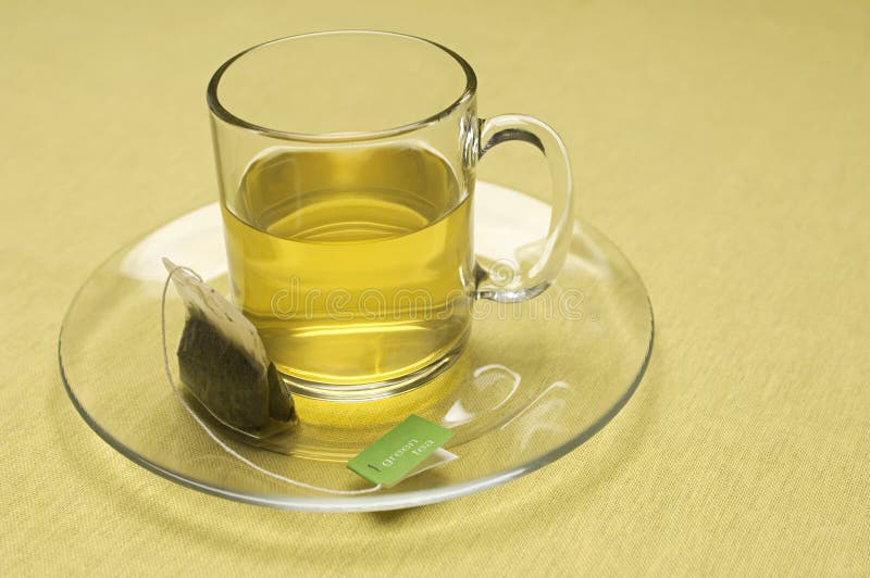 Teabag on Cup and Saucer stock photo. Image of beverage 29661684