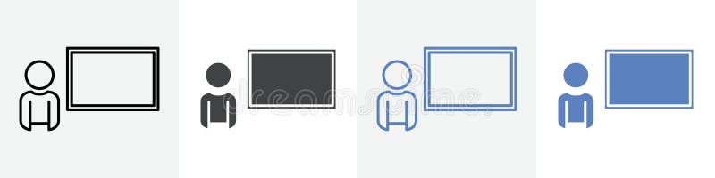 Teacher icon vector set use for web ui or app stock illustration