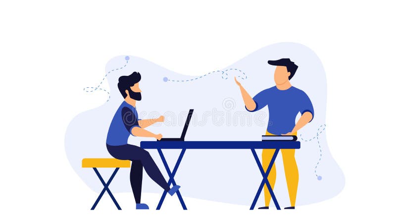 Teacher Learning Education Vector Illustration School Classroom with  Laptop. Cartoon Student Lesson Study Concept University Stock Vector -  Illustration of business, person: 181422332