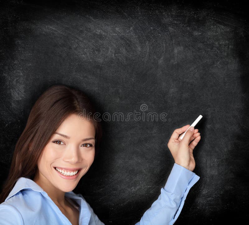 teacher teaching writing blackboard 27744822