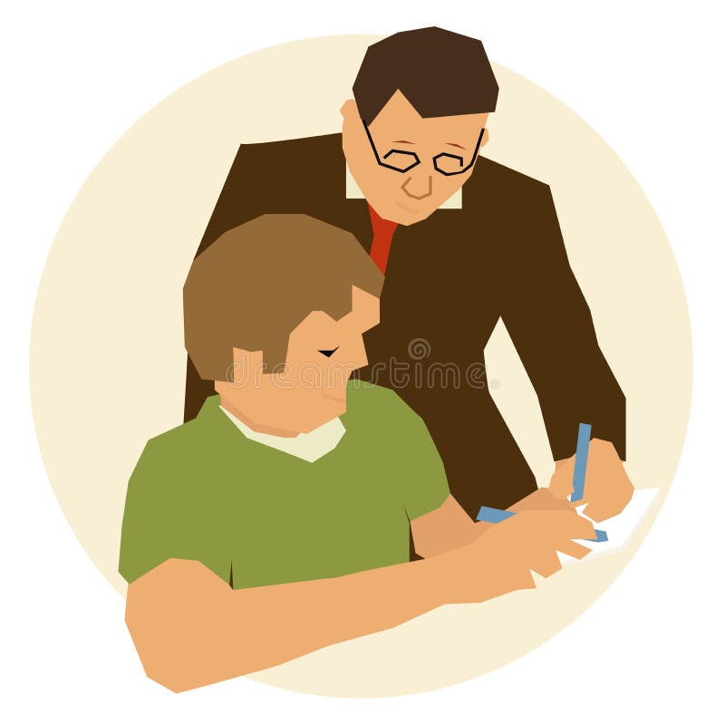 Teachers student stock illustration