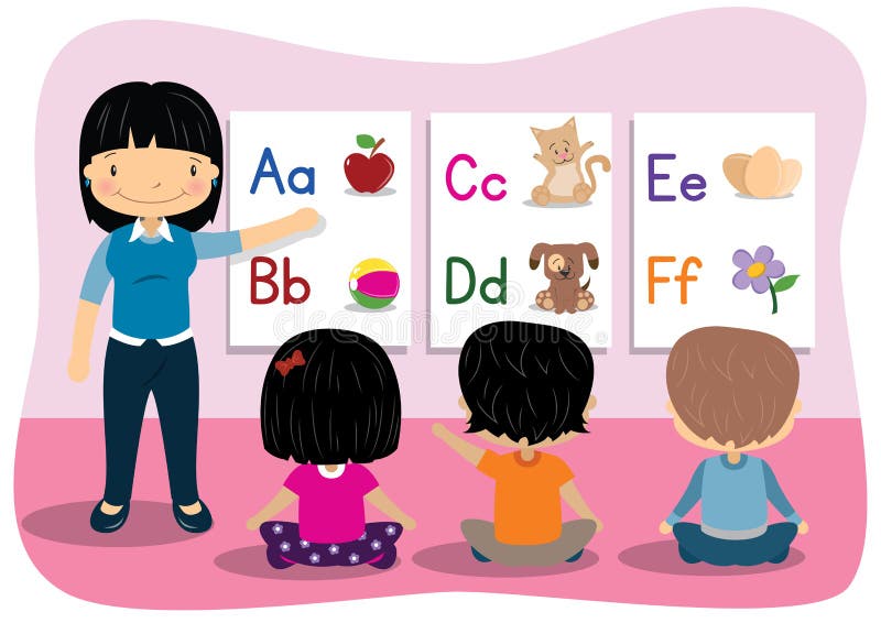 Teaching Alphabet stock vector. Illustration of taught