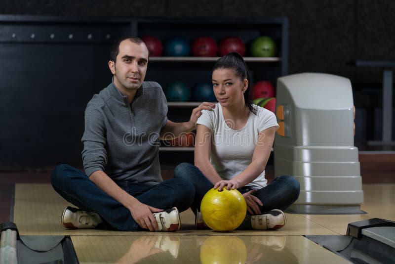 Teaching Bowling stock photo. Image of female, adolescence 36730360
