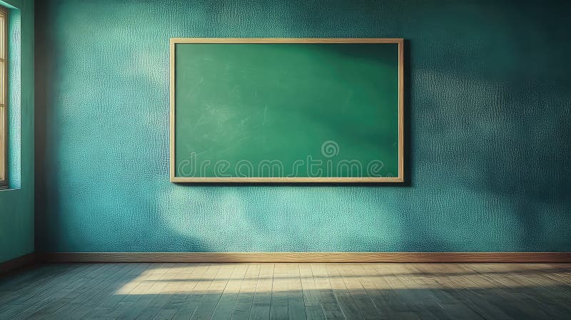 Teaching green board vector illustration