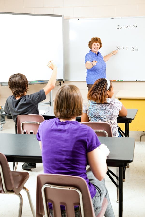 Teaching High School Algebra royalty free stock images