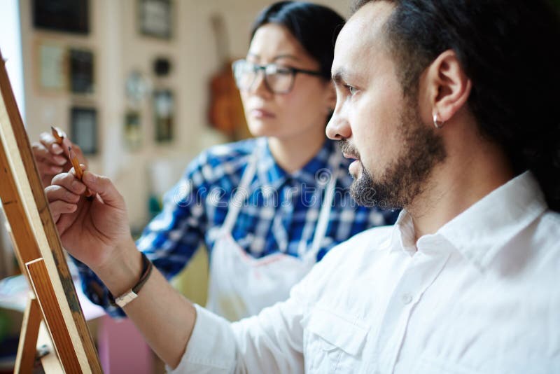 Teaching how to draw stock image. Image of education 33657695