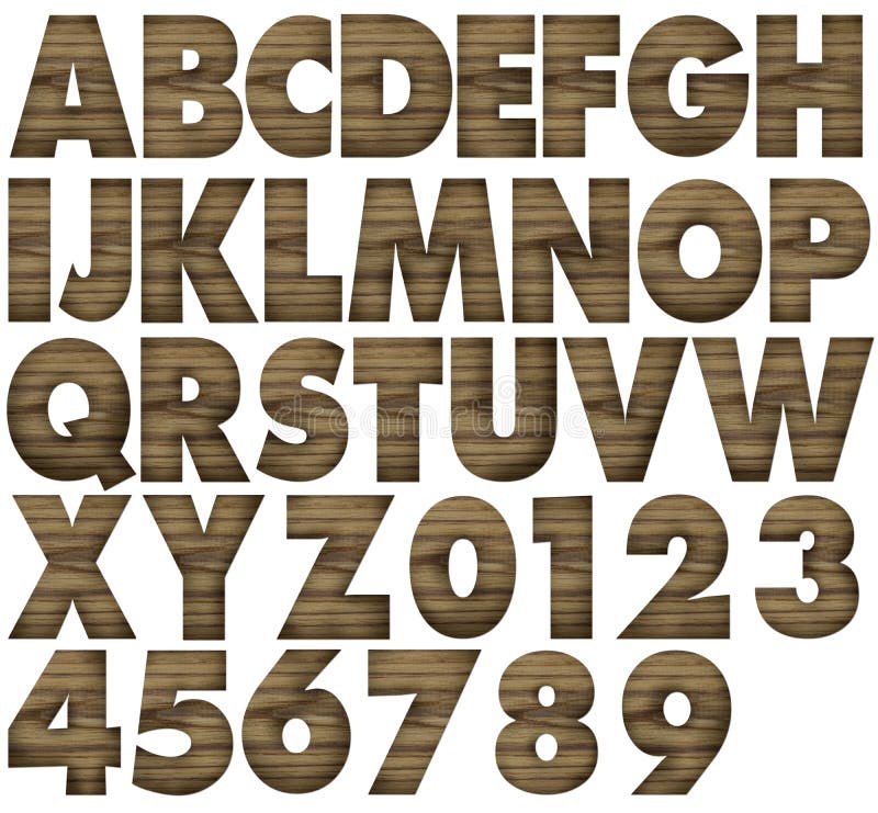 Teak wood alphabets