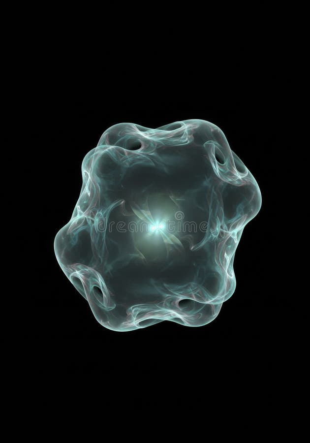 Teal Abstract Energy Sphere στο Dark διανυσματική απεικόνιση