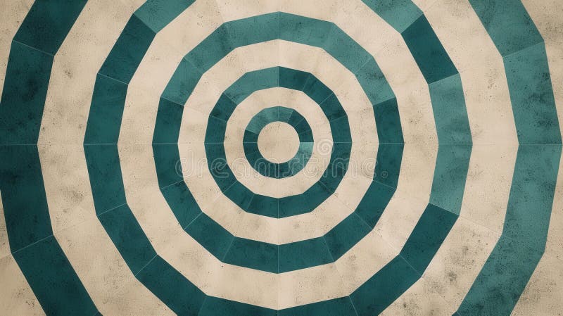 Teal Beige Geometric Circle Pattern Website Background royalty free illustration