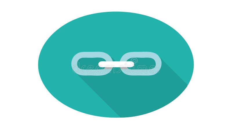 Teal chain link symbol, representing URL or bond , vector design Generative AI royalty free illustration