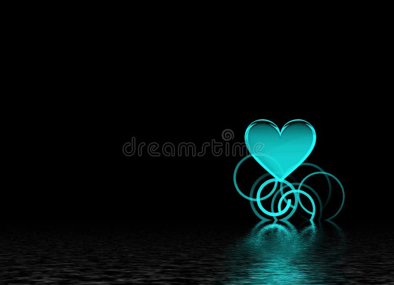 Teal Heart stock illustration. Illustration of heart, water 7711168