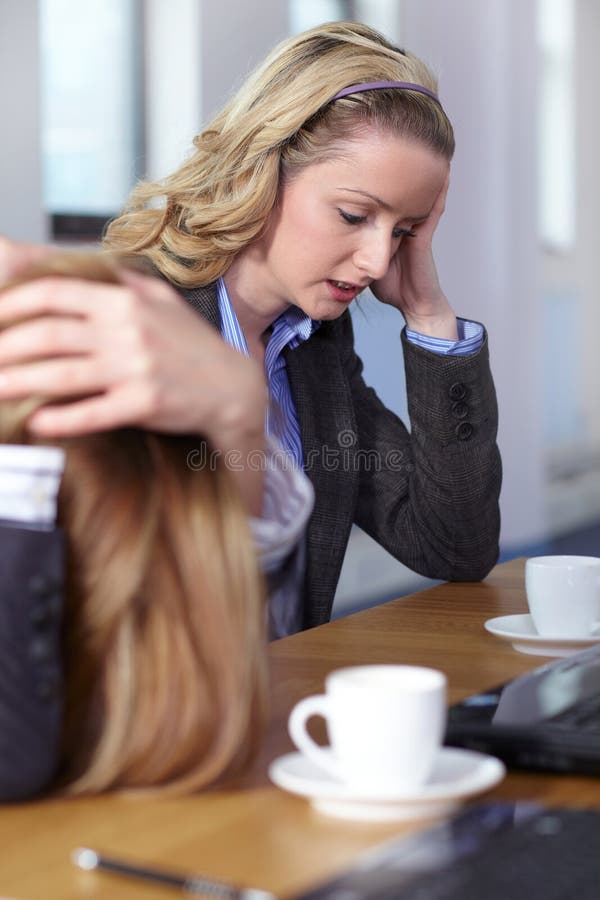 Team of 2 stressed and depressed business people royalty free stock images Team of 2 stressed and depressed business people royalty free stock images