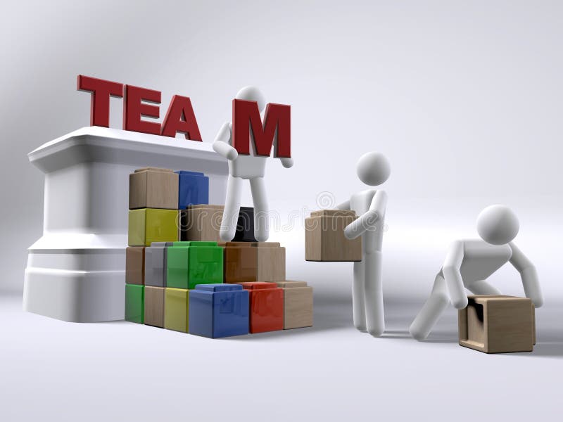 Team building royalty free illustration