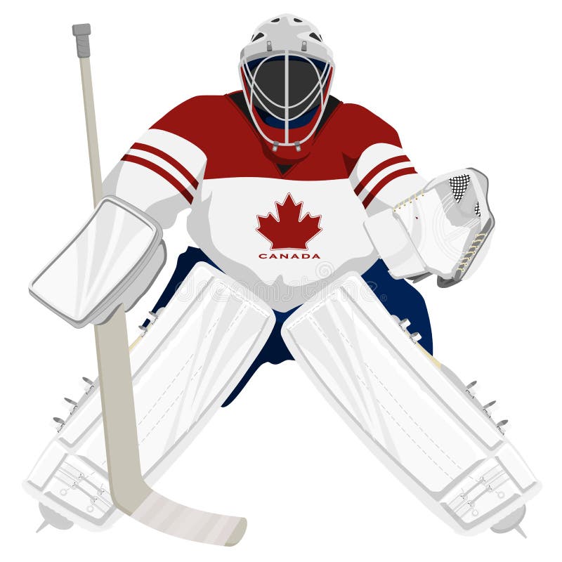 Team Canada hockey goalie stock vector. Image of canada 22098393