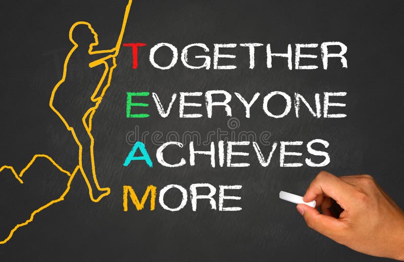 Together Everyone Achieves More Stock Image - Image of slogan, achieves ...