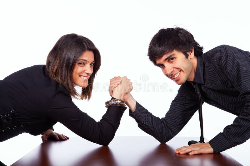 Team confrontation stock photography