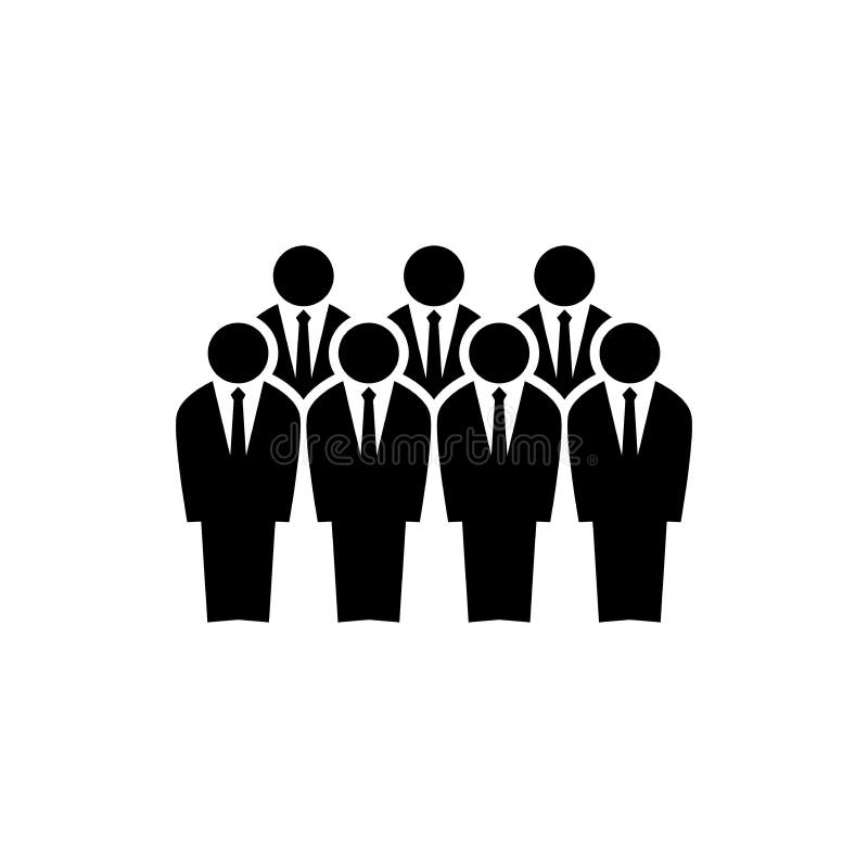 Team der Angestelltkonzeptikone Lokalisierte Ikone der Geschäftsmanngruppe Schwarzes lizenzfreie abbildung Team der Angestelltkonzeptikone Lokalisierte Ikone der Geschäftsmanngruppe Schwarzes lizenzfreie abbildung