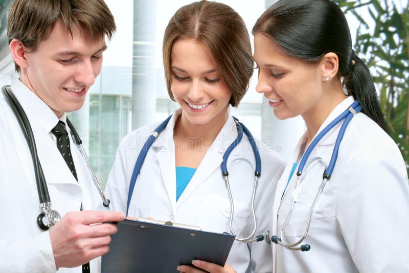 Team of doctors stock photo. Image of portrait, clean 22674294