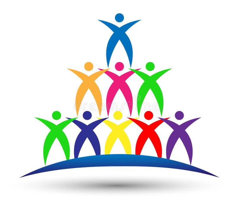 Team le logo de travail, association, l'éducation, symbole réussi d'icône de personnes de célébration sur le fond blanc illustration de vecteur Team le logo de travail, association, l'éducation, symbole réussi d'icône de personnes de célébration sur le fond blanc illustration de vecteur