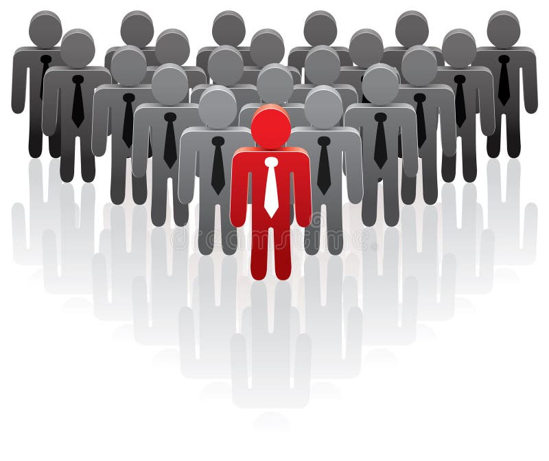 Team and a leader royalty free illustration