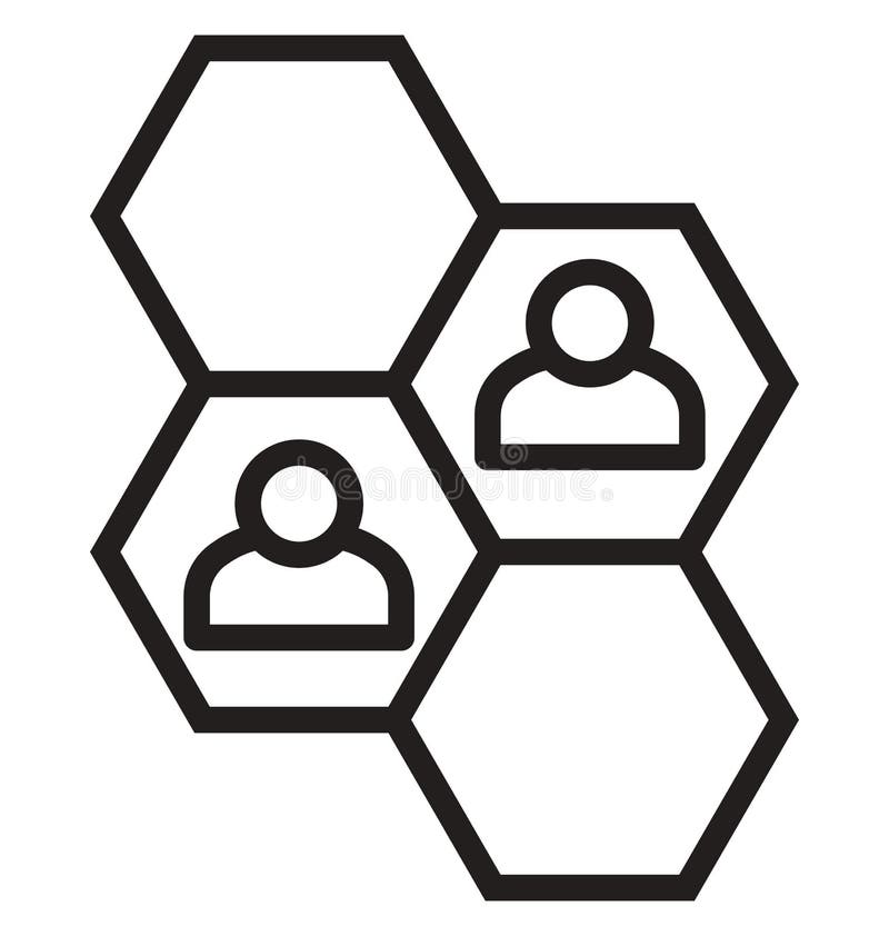 Team line isolated vector icon can be easily modified and edit vector illustration