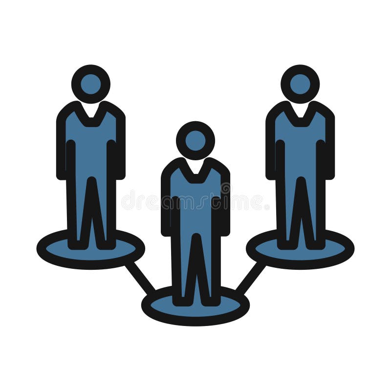Team line isolated vector icon can be easily modified and edit vector illustration
