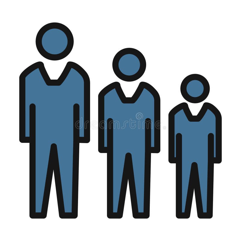 Team line isolated vector icon can be easily modified and edit royalty free illustration