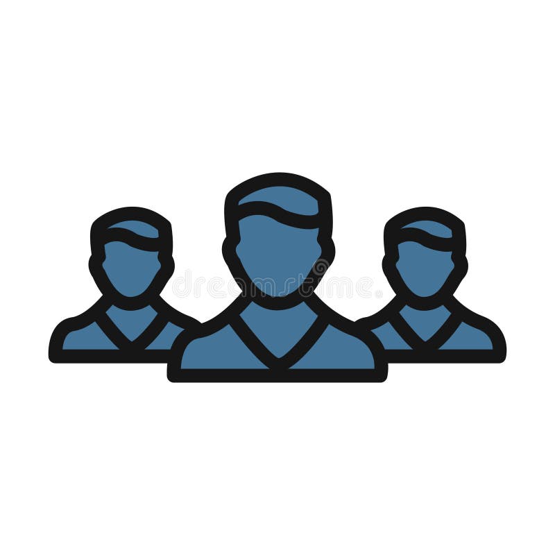 Team line isolated vector icon can be easily modified and edit vector illustration