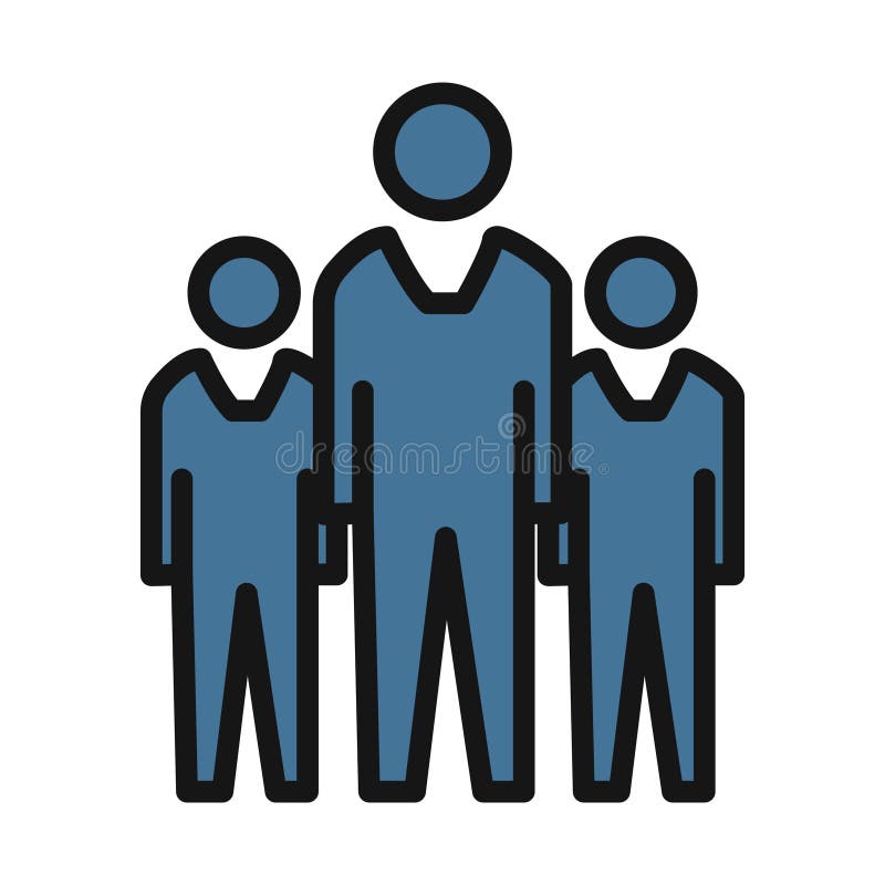 Team line isolated vector icon can be easily modified and edit royalty free illustration