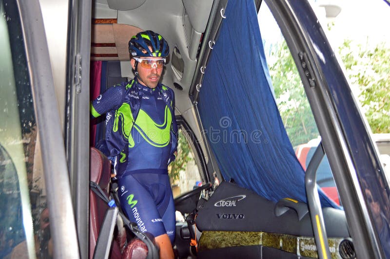 Team Movistar Rider stock images Team Movistar Rider stock images