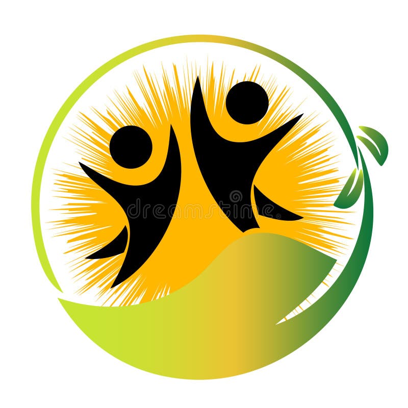 Team nature logo vector stock illustration
