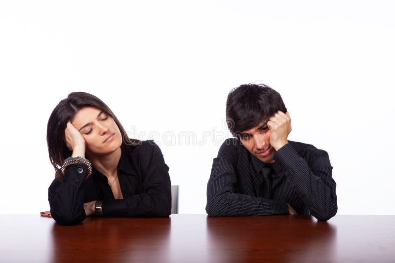 Team sleeping at the office royalty free stock photo