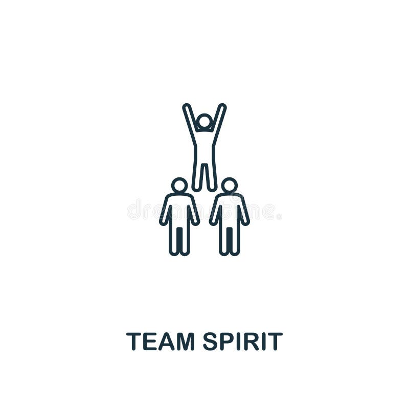 Team Spirit icon. Thin outline creativeTeam Spirit design from soft skills collection. Web design, apps, software and vector illustration