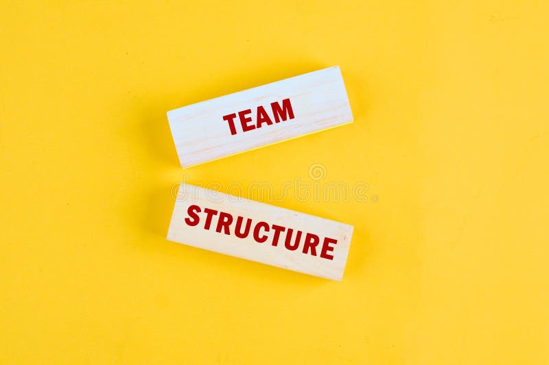 The TEAM STRUCTURE concept phrase. Onboarding business process concept stock photography