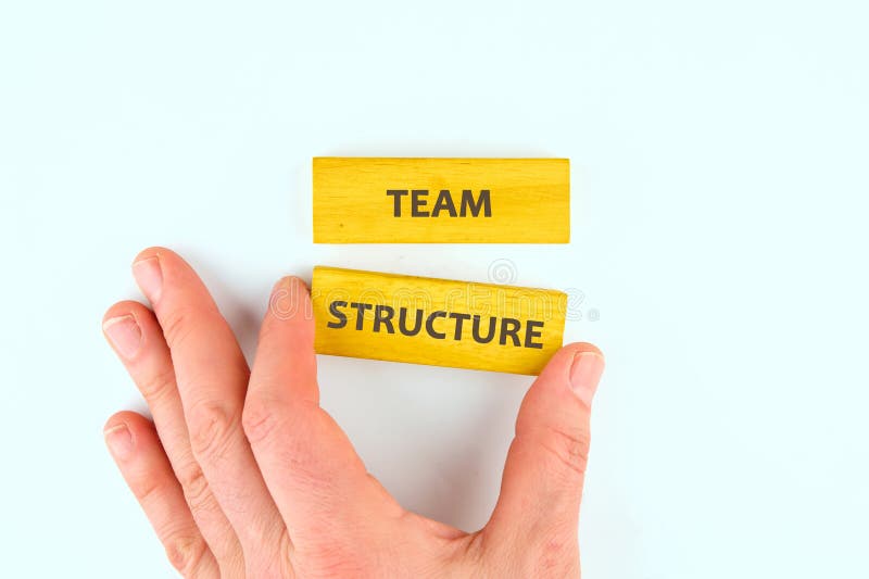 The TEAM STRUCTURE concept phrase. Onboarding business process concept stock photo