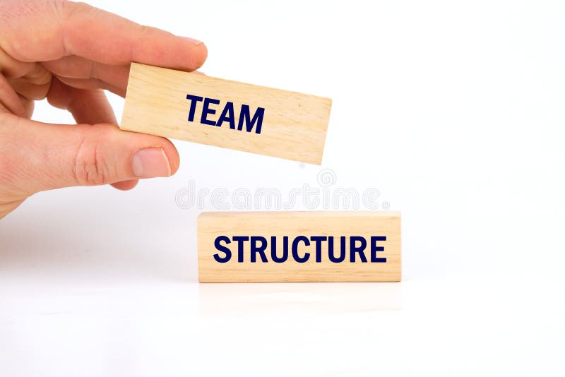 The TEAM STRUCTURE concept phrase. Onboarding business process concept royalty free stock images
