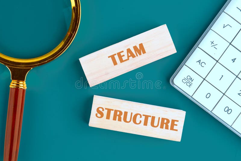 The TEAM STRUCTURE concept phrase. Onboarding business process concept royalty free stock photography