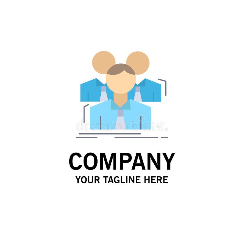 Team, teamwork, Business, Meeting, group Flat Color Icon Vector royalty free illustration