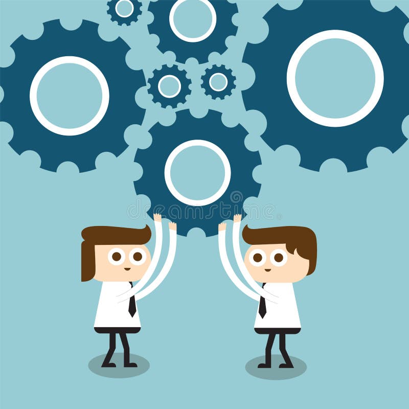 Team work royalty free illustration
