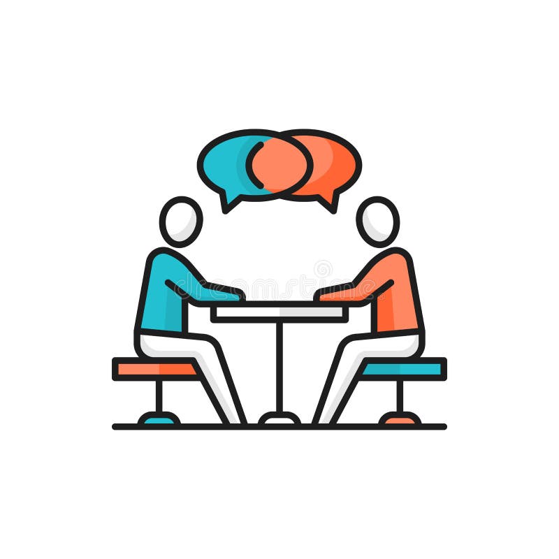 Teambesprechung mit Mitarbeitern am Tisch stock abbildung