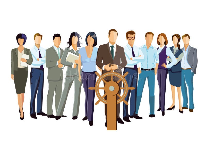 Teamleider en competitieconcept royalty-vrije illustratie