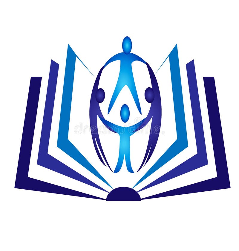 Teamwork book creative design logo vector eps10. Man reading magazine vectors