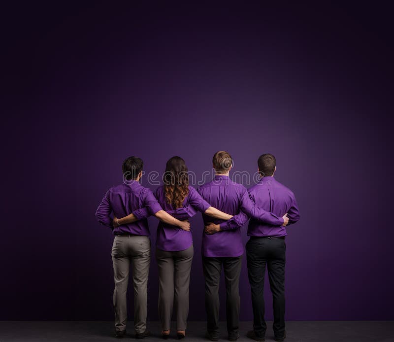 Teamwork. Brainstorm Cooperation Team Group of Office Workers Stock