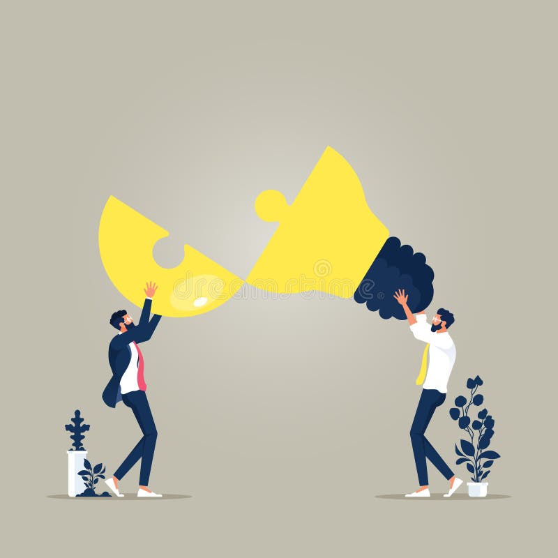 Teamwork and brainstorming vector concept royalty free illustration