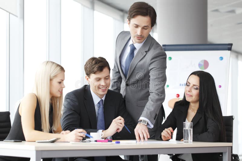 Teamwork of business people stock images