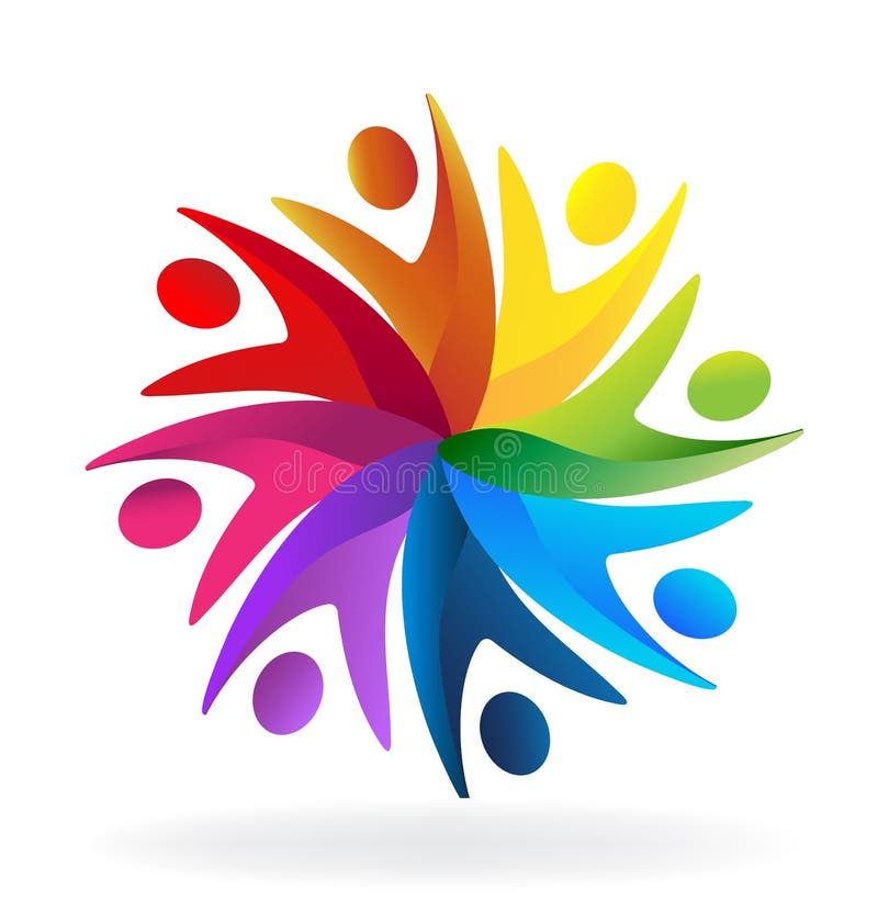 Teamwork business swooshes stock illustration