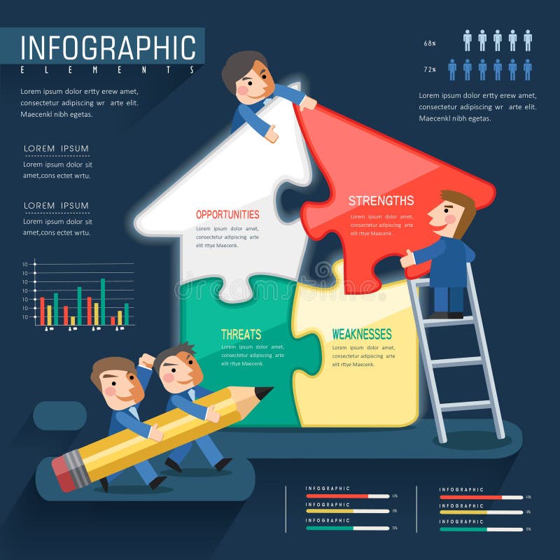 Teamwork concept flat design stock illustration