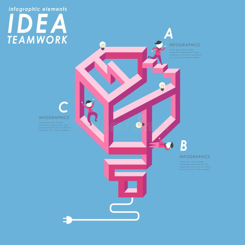 Teamwork concept flat design royalty free illustration