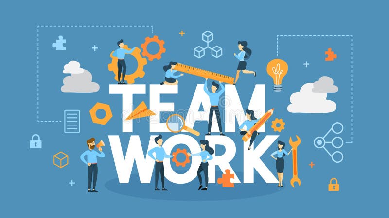 Teamwork Concept Illustration. Stock Vector - Illustration of teamwork ...