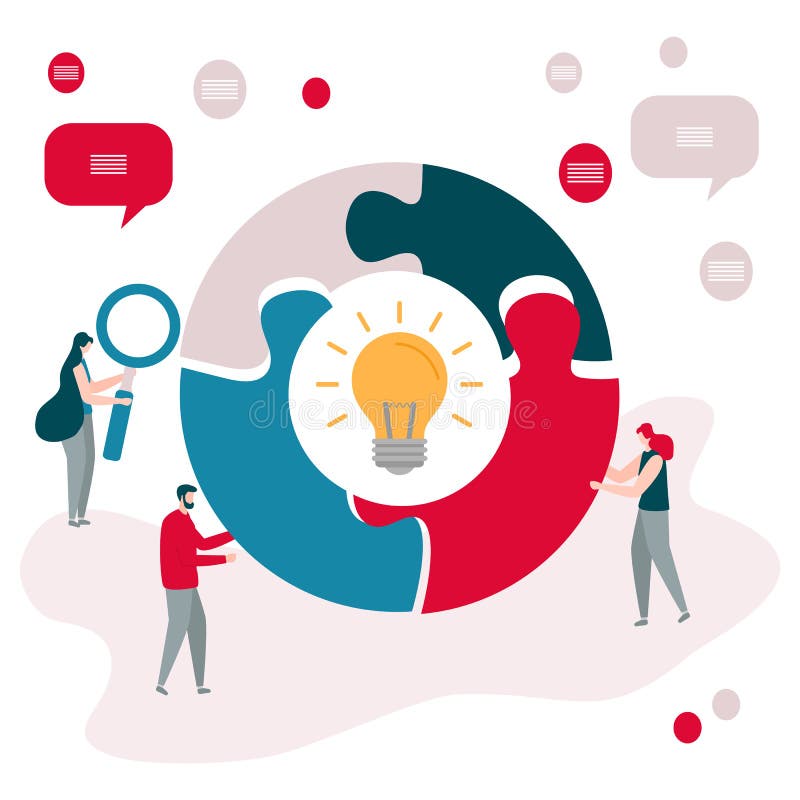 Teamwork Cooperation Partnership. Business Concept Stock Vector